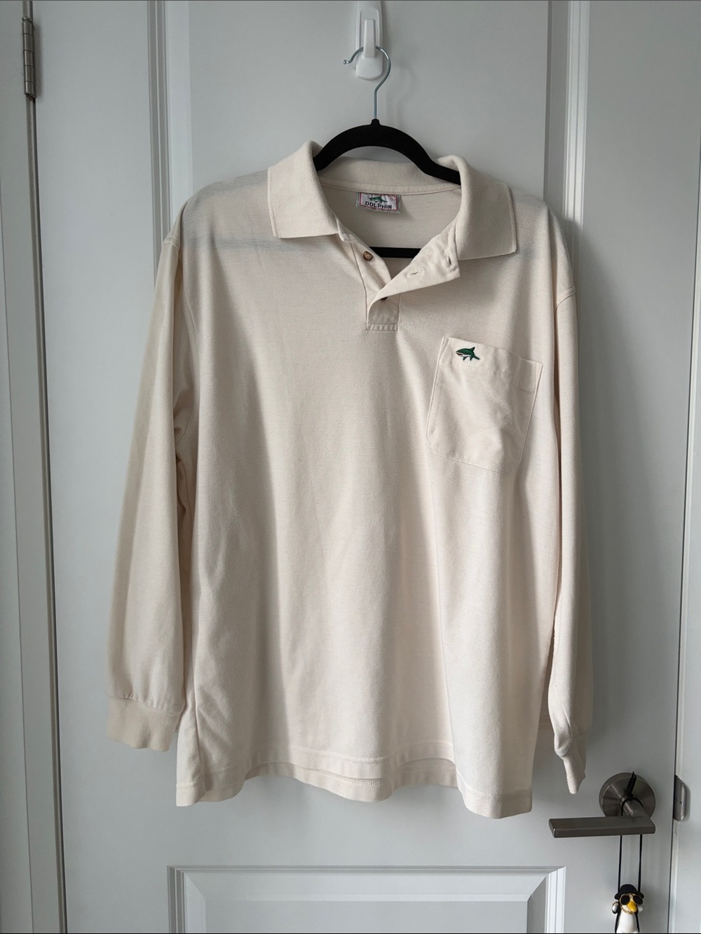 Vintage Cream Dolphin Polo Shirt